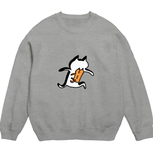 トラが走り、穴をあける Crew Neck Sweatshirt