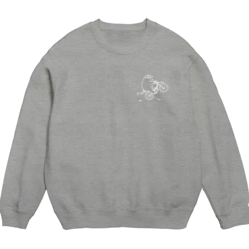 マジでまくれる5秒前(本人は最高に喜んでる最中)（白） Crew Neck Sweatshirt