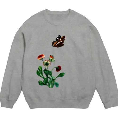 花と蝶 Crew Neck Sweatshirt