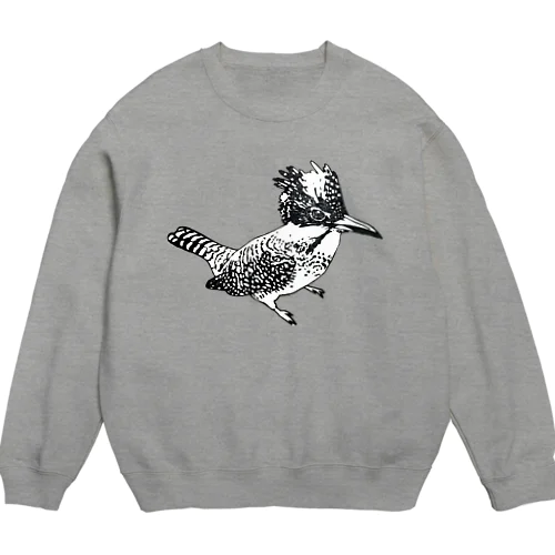 キリッとしたヤマセミ Crew Neck Sweatshirt