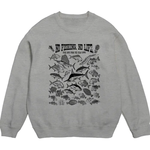 Saltwater fish_3K Crew Neck Sweatshirt