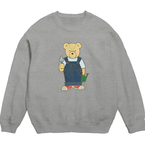 お庭のくまさん Crew Neck Sweatshirt