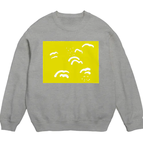 mokumokイエロー Crew Neck Sweatshirt