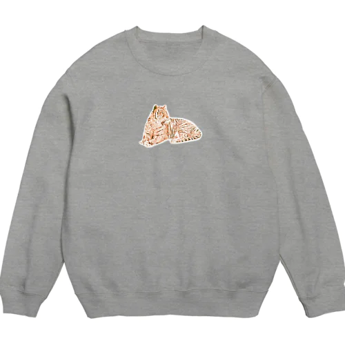 点描の虎 Crew Neck Sweatshirt