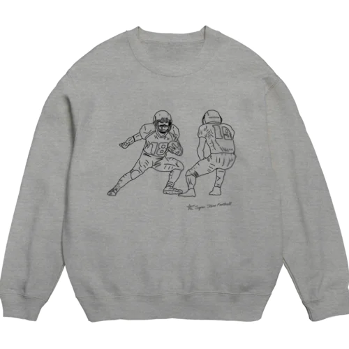 アメフトイラスト Crew Neck Sweatshirt