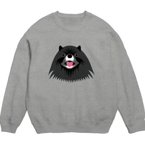 ワイルド黒ポメ　 Crew Neck Sweatshirt