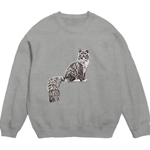 くつしたねこのたび Crew Neck Sweatshirt