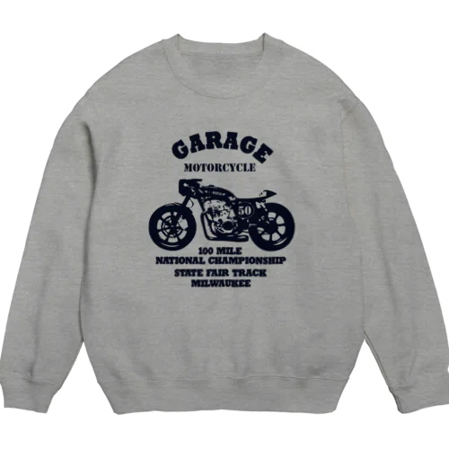 武骨なバイクデザイン Crew Neck Sweatshirt