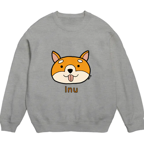 Inu (犬) 色デザイン Crew Neck Sweatshirt