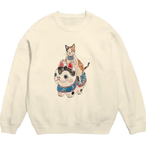 爆走！犬張子にゃんこ Crew Neck Sweatshirt