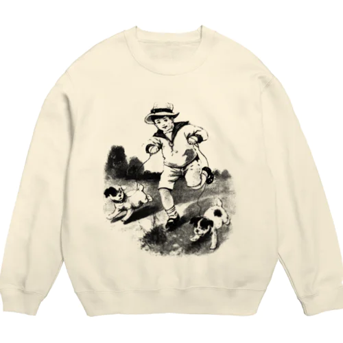 子犬とさんぽ！ Crew Neck Sweatshirt