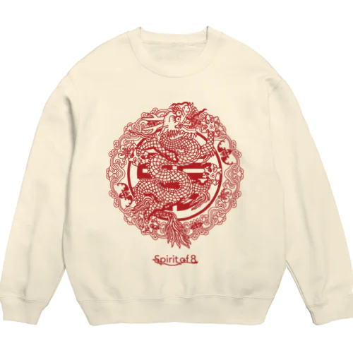 BleesingDragon（Red）スウェット Crew Neck Sweatshirt