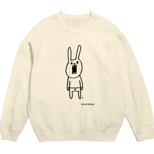 ウサギのウーのシンプルさん Crew Neck Sweatshirt