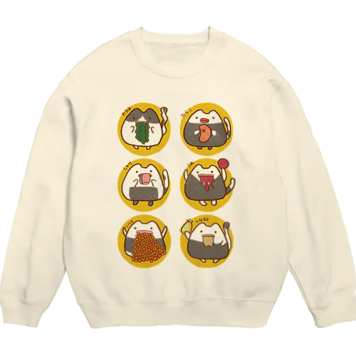 闇のおにゃぎり Crew Neck Sweatshirt