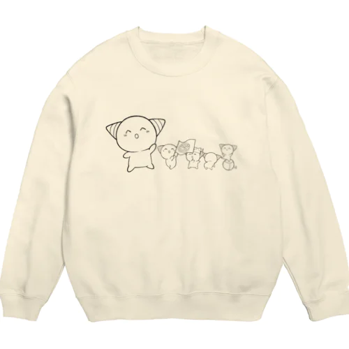 進行！！しょぼりんこくん Crew Neck Sweatshirt