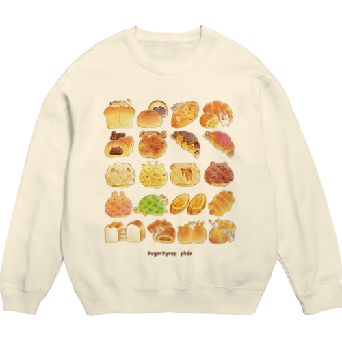パンと動物たち Crew Neck Sweatshirt