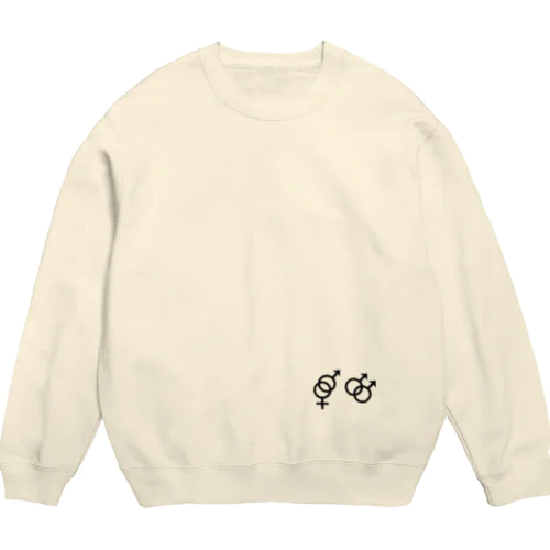 ⚤⚣ブラックプリント Crew Neck Sweatshirt