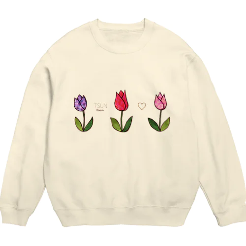 Tsun tun tulip Crew Neck Sweatshirt