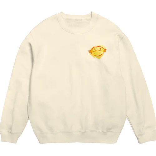 フトアゴbaby - orange Crew Neck Sweatshirt