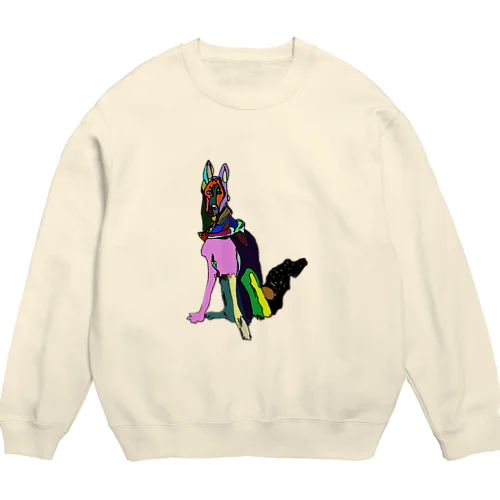 カラフルな犬 / colorfuldoggy Crew Neck Sweatshirt