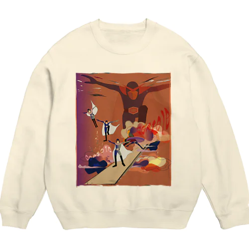 レトロヒーロー Crew Neck Sweatshirt