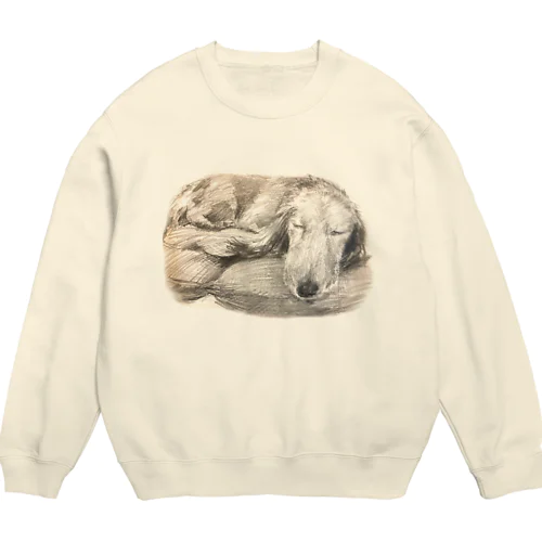 丸まった犬 Crew Neck Sweatshirt