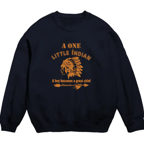 ワンリトルインディアン（イエロー） Crew Neck Sweatshirt