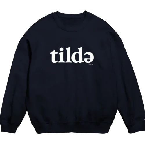 White tilde Crew Neck Sweatshirt