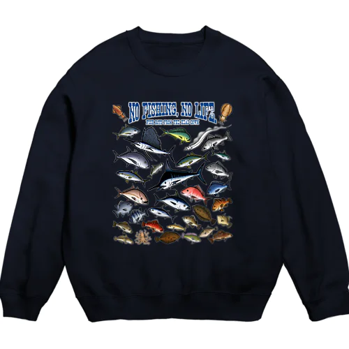 Saltwater fish_3CW Crew Neck Sweatshirt