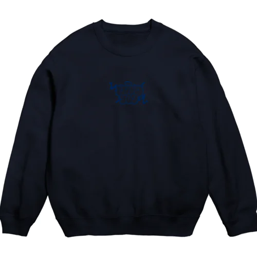 ミラーグラフィティBlue Crew Neck Sweatshirt