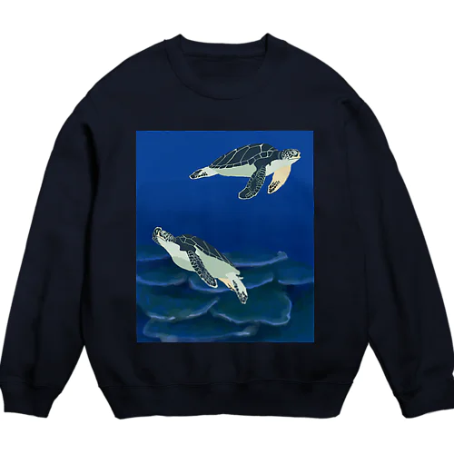 若いアオウミガメ Crew Neck Sweatshirt