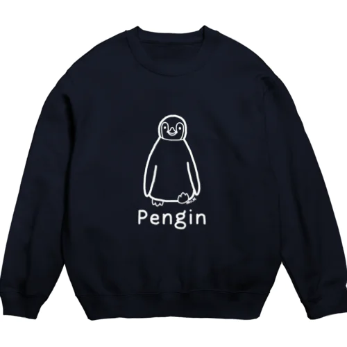 Pengin (ペンギン) 白デザイン Crew Neck Sweatshirt