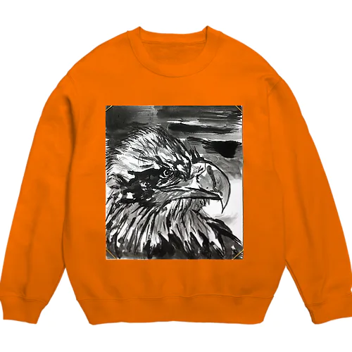 天空を司る鳥の王者【鷲】 Crew Neck Sweatshirt