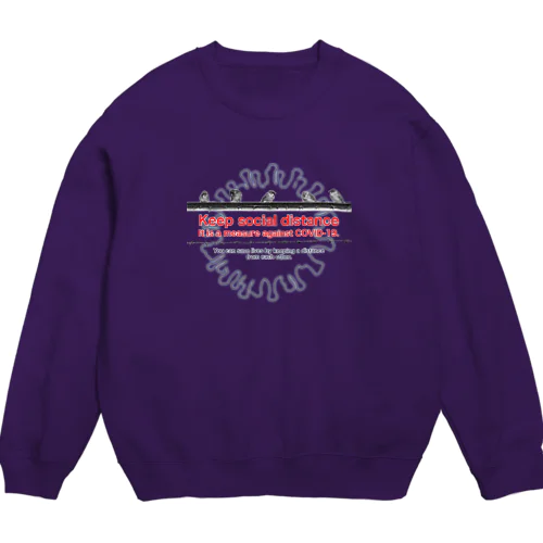 東京すずめ（ソーシャルディスタンス） Crew Neck Sweatshirt