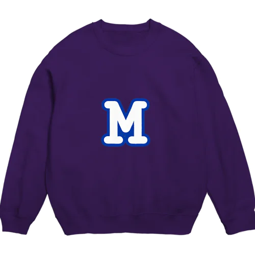 💚💛M🧡💜アルファベットエム　ビッグロゴ　エム　m  英文字ｼﾘｰｽﾞ Crew Neck Sweatshirt