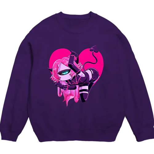 君の心にこぎゃくまちゃん Crew Neck Sweatshirt