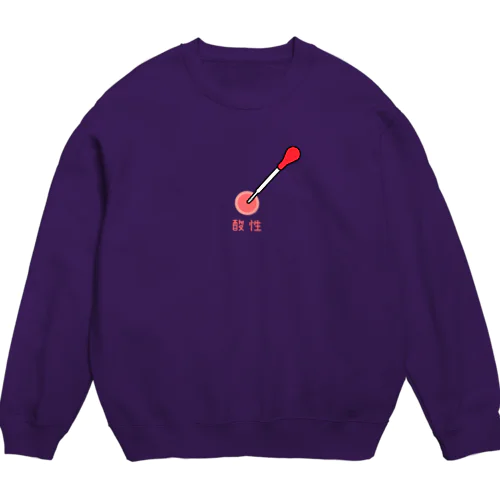 リトマス試験紙・酸性 Crew Neck Sweatshirt