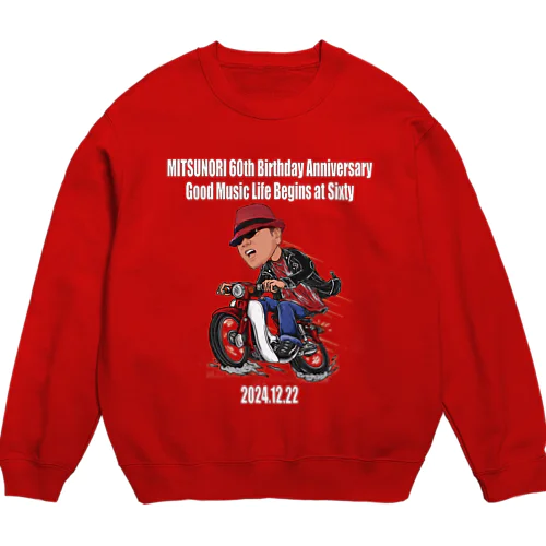 MITSUNORI 還暦記念デザイン Bike-B Crew Neck Sweatshirt