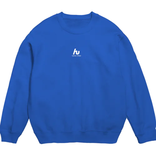 んぱんぱ「ん」 スウェット　(ロゴ白2) Crew Neck Sweatshirt