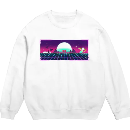 ICHIBO-SynthWave Crew Neck Sweatshirt