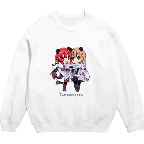 マフラーしゃけこ＆こむぎ Crew Neck Sweatshirt