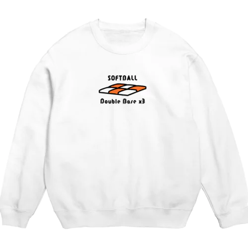 ソフトボール　ダブルベースx3 Crew Neck Sweatshirt