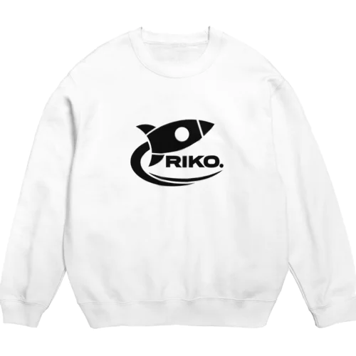 RIKO. ロケット シンプルブラック版 スウェット Crew Neck Sweatshirt