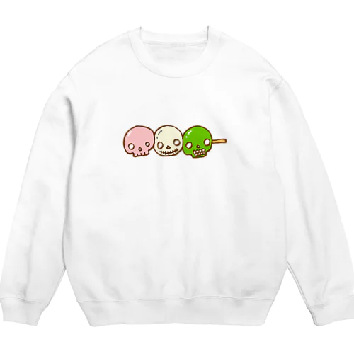 ドクロ風味な三色団子 Crew Neck Sweatshirt