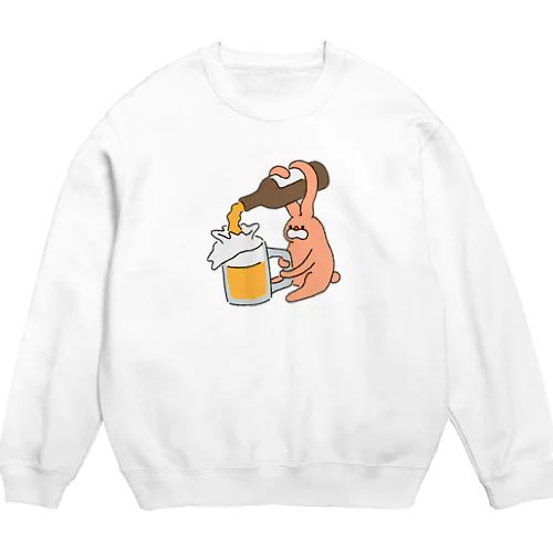 手酌うさぎ Crew Neck Sweatshirt