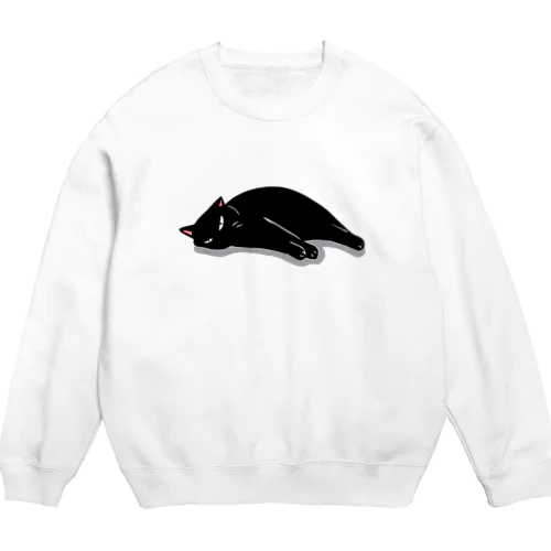 無気力な黒猫① Crew Neck Sweatshirt