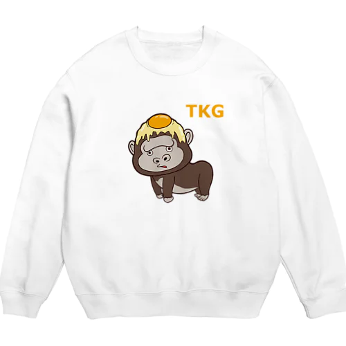 卵かけゴリラ Crew Neck Sweatshirt