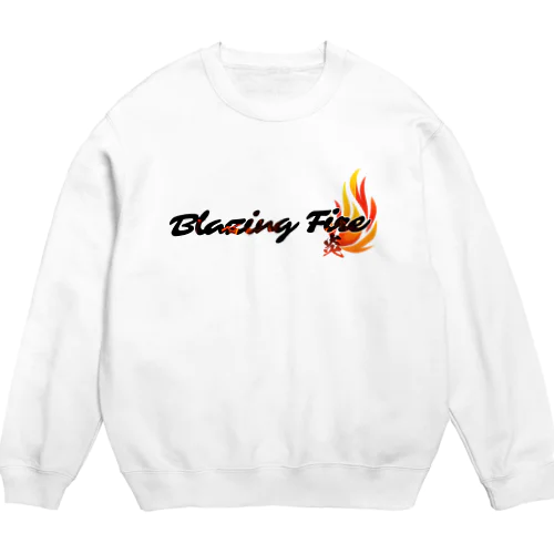 炎-Blazing Fire-【淡色系アパレル】 Crew Neck Sweatshirt