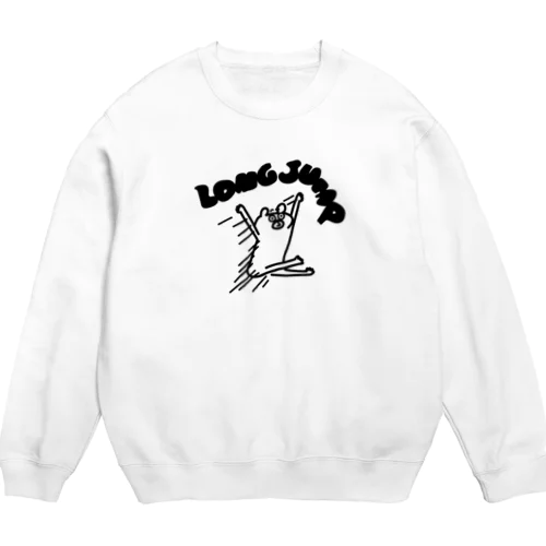 陸上競技　クマの大きなジャンプ Crew Neck Sweatshirt