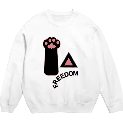 黒猫FREEDOM Crew Neck Sweatshirt